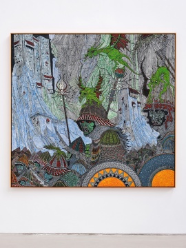 《双勇士》 233 x 217cm 布面蜡彩油画 2019摄影:雷坛坛©林冠艺术基金会 《双勇士》 233 x 217cm 布面蜡彩油画 2019摄影:雷坛坛©林冠艺术基金会