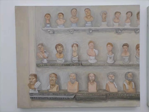 曹应斌 《梵蒂冈博物馆里的雕像》  60×73cm 布面油画 2020
