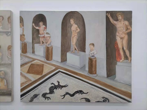 曹应斌 《梵蒂冈博物馆里的雕像》 60×73cm 布面油画 2020
曹应斌 《梵蒂冈博物馆里的雕像》 60×73cm 布面油画 2020