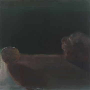 谢其 《核桃拳头》 120×120cm 布面油画 2017 谢其 《核桃拳头》 120×120cm 布面油画 2017
