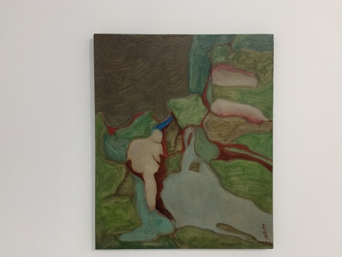 《溪梦》60 × 50 cm 布面油画 2020
《溪梦》60 × 50 cm 布面油画 2020