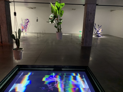 陆飞 & 雷剑豪 《一一》人工智能控制的环境、植物、水、屏幕 2019 陆飞 & 雷剑豪 《一一》人工智能控制的环境、植物、水、屏幕 2019