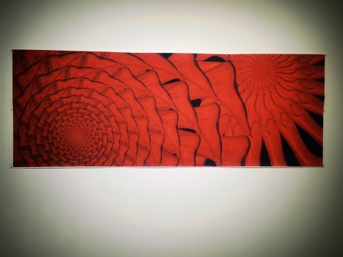 艺术家黄铁舟参展作品,纸喷绘《花》
艺术家黄铁舟参展作品,纸喷绘《花》