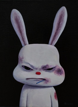《凤凰男》 30x40cm 布面丙烯 2021
《凤凰男》 30x40cm 布面丙烯 2021