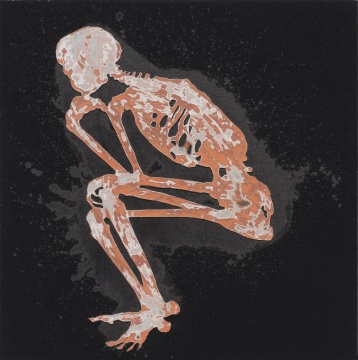 《思考者 II 》 80 × 80 cm 布面丙烯和腐蚀 2020-2021
《思考者 II 》 80 × 80 cm 布面丙烯和腐蚀 2020-2021