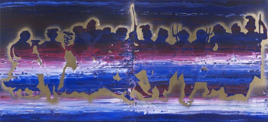《遗迹-诸神》 210 × 460 cm 布面丙烯 2019
《遗迹-诸神》 210 × 460 cm 布面丙烯 2019