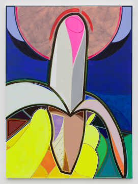 高露迪《小香蕉》270×200 cm  布面丙烯，水彩，油彩，油漆 2020-2021，图片由艺术家和空白空间提供
