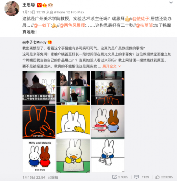 王思聪微博的转发评论让冯峰的“鸭兔”发酵

 
