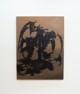 詹翀 《树》120×160cm 木板丙烯 2019  展览现场图
