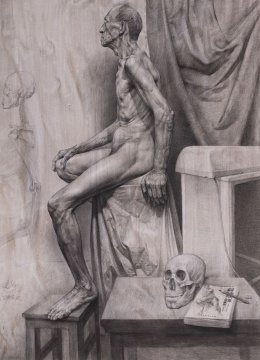 张均 《解剖课程练习》 104×76cm 纸本铅笔 2005年 指导教师:格·伊·马纳谢罗夫、伊·米·克拉夫佐夫
张均 《解剖课程练习》 104×76cm 纸本铅笔 2005年 指导教师:格·伊·马纳谢罗夫、伊·米·克拉夫佐夫