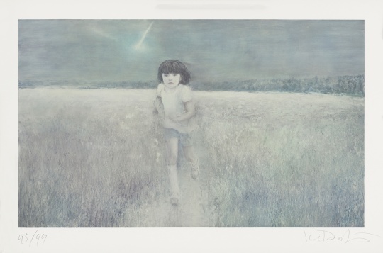 何多苓 《在梦中奔跑的女孩》 57cm×95cm 签名丝网版画 2014年
何多苓 《在梦中奔跑的女孩》 57cm×95cm 签名丝网版画 2014年