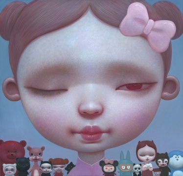 《花朵儿系列》100×104cm 布面油画 2020
《花朵儿系列》100×104cm 布面油画 2020