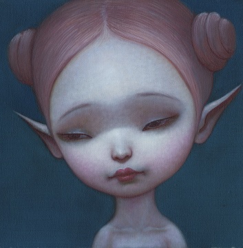 《花朵儿系列》 35.2×35.2cm 布面油画 2020
《花朵儿系列》 35.2×35.2cm 布面油画 2020