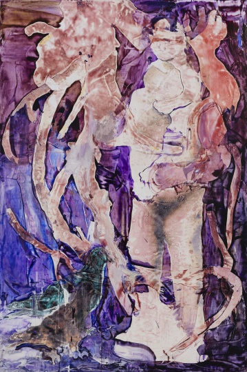 《合成NO.1》 180×120cm 木板油彩、转印 2020
《合成NO.1》 180×120cm 木板油彩、转印 2020