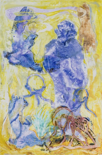 《合成NO.2》180×120cm 木板油彩、转印 2020
《合成NO.2》180×120cm 木板油彩、转印 2020