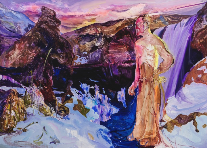 《在风景里NO.1》 200×280cm 布面油彩、丙烯 2020
《在风景里NO.1》 200×280cm 布面油彩、丙烯 2020