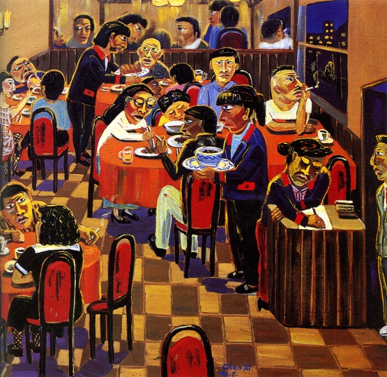 《大亨酒店》 180×160cm 布面油画 1993
《大亨酒店》 180×160cm 布面油画 1993