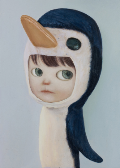 山本麻友香 《小企鹅男孩》（LITTLE PENGUIN BOY）45x33cm 布面油彩 2020 毛壮收藏
