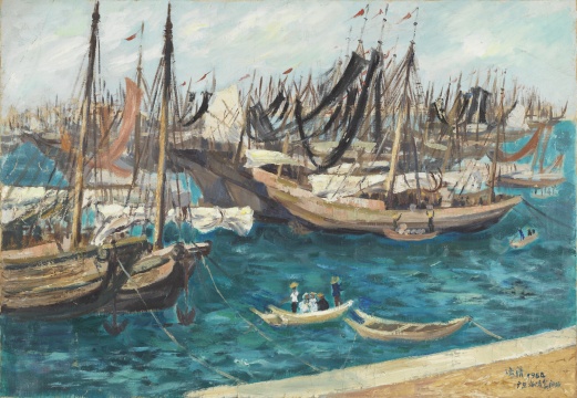 梁运清《渔港》52×75cm 布面油彩 1964

中央美术学院美术馆藏
