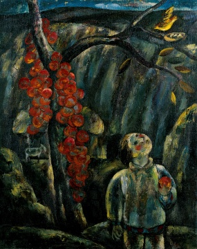 《深秋》  布面油画  74×58cm 1984
