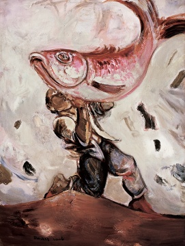 《大鱼之三 》布面油画 160×120cm 2006
