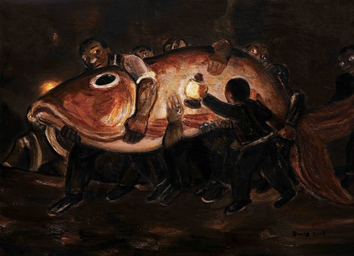 《黄河传说之四》 布面油画  130×180 2008
