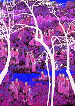 陈孟昕《怒族鲜花节·生活如歌》 350cm×250cm 纸本设色 2020 年
陈孟昕《怒族鲜花节·生活如歌》 350cm×250cm 纸本设色 2020 年
