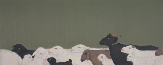 吕懿 《家在暖阳里》 70×180cm 绢本设色
吕懿 《家在暖阳里》 70×180cm 绢本设色