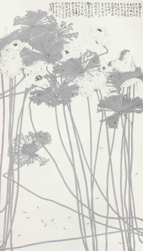 余兴亮 《风清雨过》 220×120cm 纸本水墨
余兴亮 《风清雨过》 220×120cm 纸本水墨