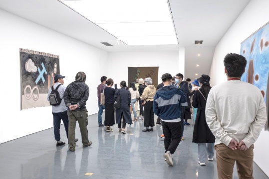 廖国核个展“民工威武”现场
廖国核个展“民工威武”现场