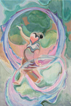 郭鸿蔚 《孔雀》 150×100cm 布面油画 2021
郭鸿蔚 《孔雀》 150×100cm 布面油画 2021