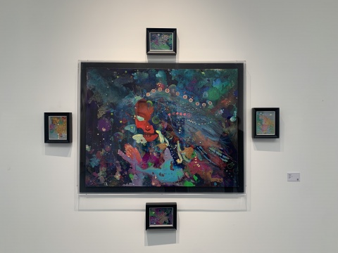 丸山纯奈 《Neo》 130×97cm 布面综合材料 2021
丸山纯奈 《Neo》 130×97cm 布面综合材料 2021