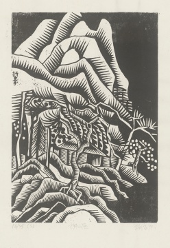 《林中小屋》 60×42cm 版画 1994
《林中小屋》 60×42cm 版画 1994