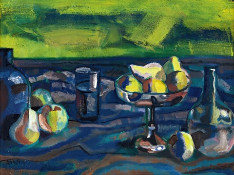 《静物》 59×78.5cm 布面油画 1997
《静物》 59×78.5cm 布面油画 1997