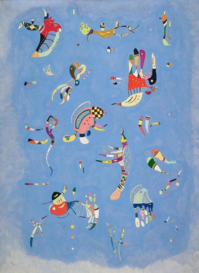 康定斯基《天蓝色》100×73cm 布面油画 1940
康定斯基《天蓝色》100×73cm 布面油画 1940