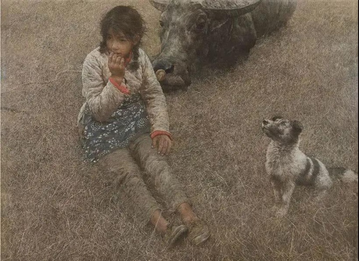 何多苓《春风已经苏醒》95×129cm 布面油画 1982
