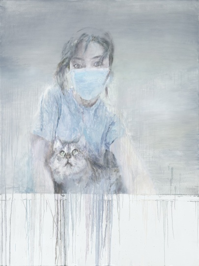 何多苓《庭院偶迹No.4》200×150cm 布面油画 2020,图片由艺术家工作室提供
何多苓《庭院偶迹No.4》200×150cm 布面油画 2020,图片由艺术家工作室提供
