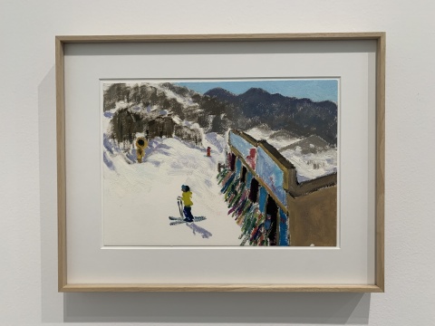 《存雪板-崇礼万龙滑雪场》 21×29.5cm 纸上油画 2017
《存雪板-崇礼万龙滑雪场》 21×29.5cm 纸上油画 2017