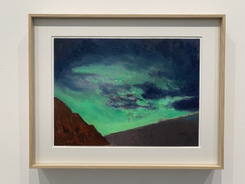 《极光印象2-罗浮敦群岛记忆》 23×31cm 纸上油画 2020
《极光印象2-罗浮敦群岛记忆》 23×31cm 纸上油画 2020