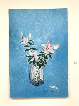 《百合花-北京》 20×80cm 布面油画 2020
《百合花-北京》 20×80cm 布面油画 2020