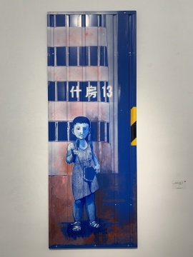 《草莓味》 74×200cm 混合材料、铁板 2021
《草莓味》 74×200cm 混合材料、铁板 2021