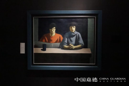 耿建翌《灯光下的两个人》118×155cm 布面 油画1985
估价：RMB 3500万-5500万元
