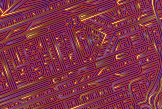 《城市基因-香港国际机场》(局部) 125×200cm 布面丙烯 2018
《城市基因-香港国际机场》(局部) 125×200cm 布面丙烯 2018