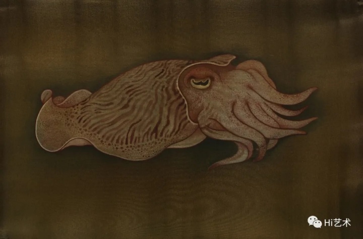 《深蓝#3》 22×32cm 绢本 2020
《深蓝#3》 22×32cm 绢本 2020