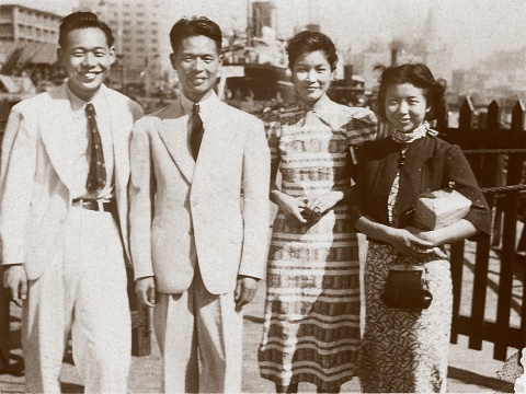 1948年,吴大羽、寿懿琳夫妇与赵无极、谢景兰夫妇
1948年,吴大羽、寿懿琳夫妇与赵无极、谢景兰夫妇