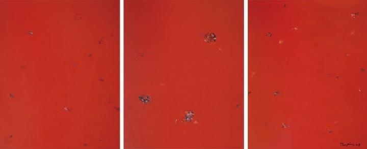 《红》 300×200cm×3 布面丙烯 2006
