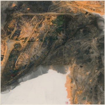《大美自然系列-54》 122 × 122cm 纸本彩墨 2020
《大美自然系列-54》 122 × 122cm 纸本彩墨 2020