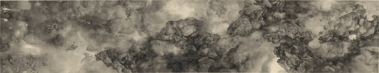 《天道幽明》69×354cm 绢本水墨 2021
《天道幽明》69×354cm 绢本水墨 2021