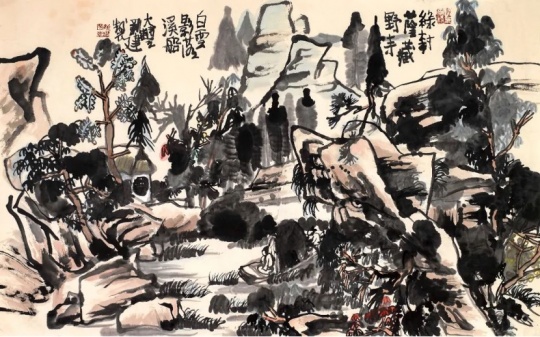 《山水》69×112cm 纸本
《山水》69×112cm 纸本