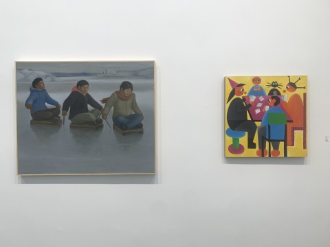 段建伟 《滑冰》 110×135cm 布面油画 2020
烟囱 《打扑克》 80×80cm. 布面油画 2021
段建伟 《滑冰》 110×135cm 布面油画 2020
烟囱 《打扑克》 80×80cm. 布面油画 2021